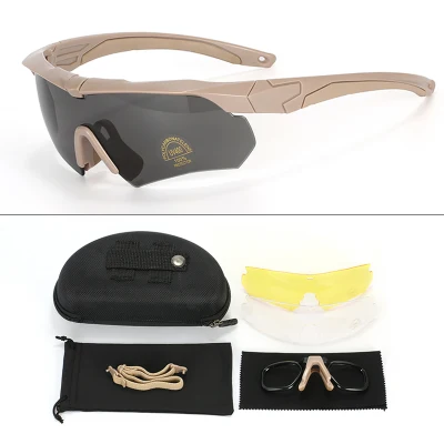 Gafas de alta calidad para la fabricación gafas de tiro lentes de policarbonato Ojo Use gafas de sol tácticas
