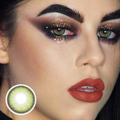 Natural Color claro Pale Verde lentes de contacto sin receta 14,2mm 8,5mm