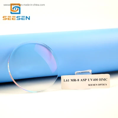 1,61 MR-8 ASP UV400 lentes ópticas HMC Eyewear China caliente Venta