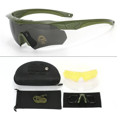 Gafas de alta calidad para la fabricación gafas de tiro lentes de policarbonato Ojo Use gafas de sol tácticas