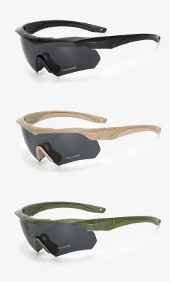 Gafas de alta calidad para la fabricación gafas de tiro lentes de policarbonato Ojo Use gafas de sol tácticas