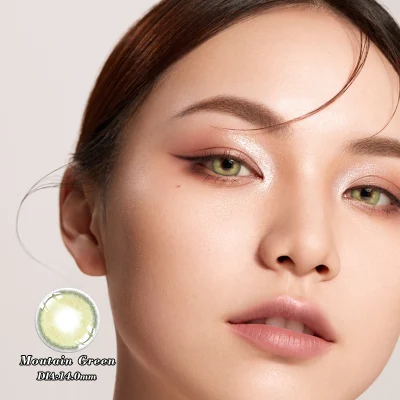 Natural Color claro Pale Verde lentes de contacto sin receta 14,2mm 8,5mm