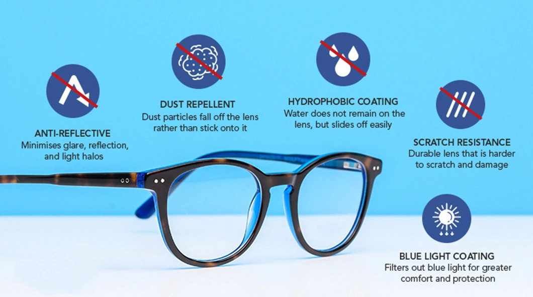 China Professional Lens Manufacturer 1.59 Polycarbonate PC UV420 Blue Cut Hmc Anti Blue Ray Glasses Lens