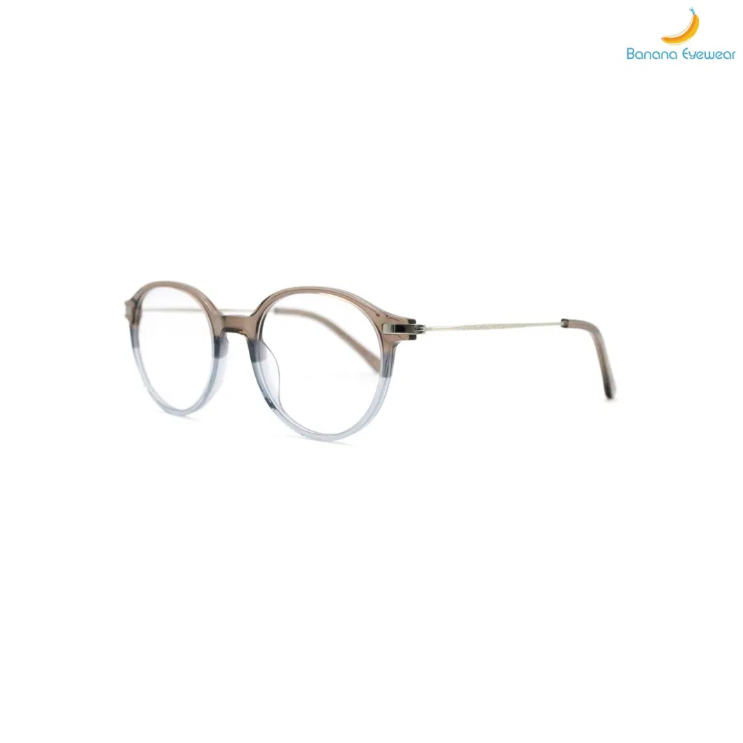 Anti-Blue Light New Glasses Ba19204 Product Popular Wholesale Fashion Graduated Acetate Optical Eyewear