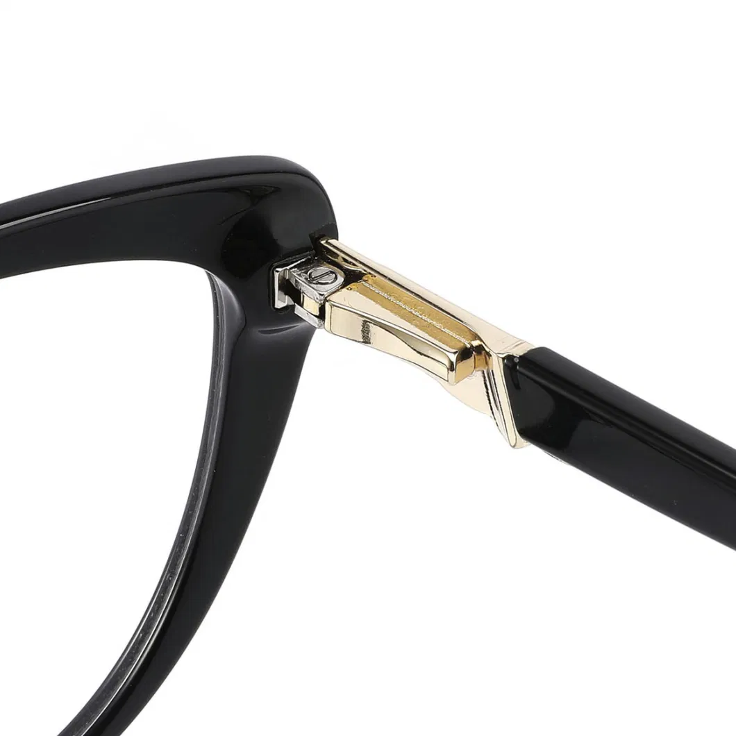 Retro Cat Eye Lovely Acetate Graceful Unique Pattern Clear Vision Transparent Frame Eyewear Optical Frames