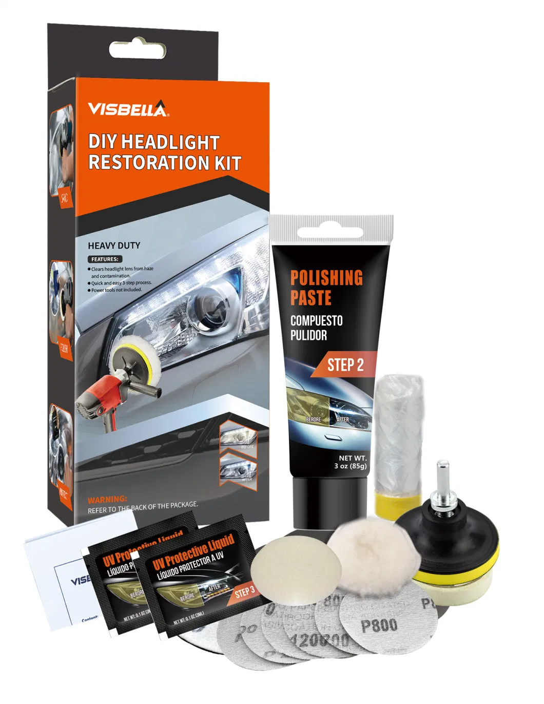 High Cost-Effective Headlight Lens Restoration System