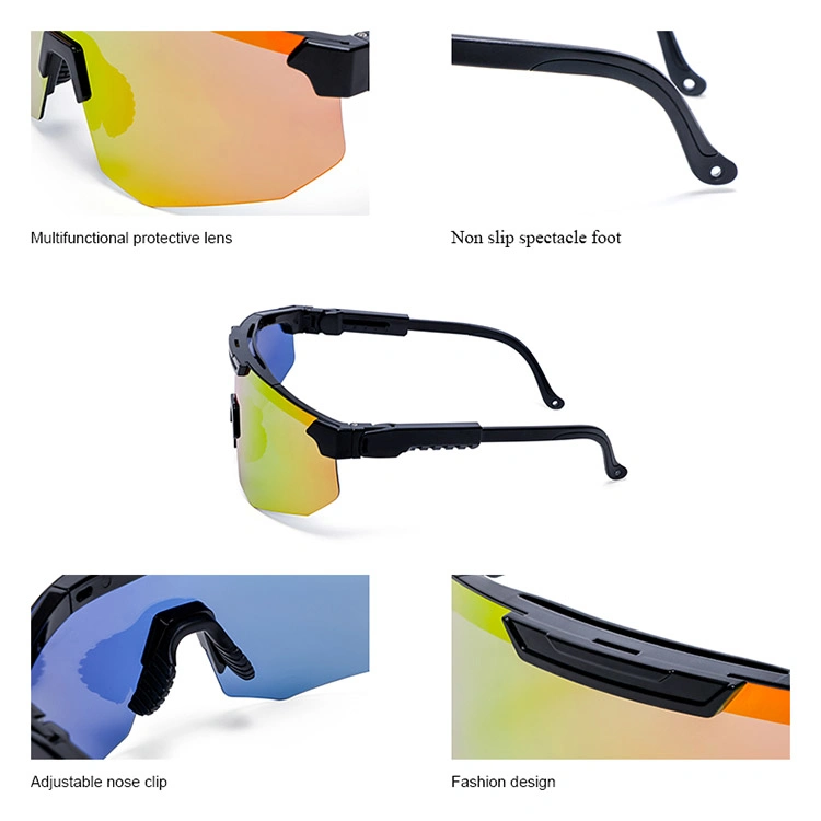 Wholesale Custom Brand Designer UV400 Polarized Sports Sunglasses for Cycling Running Baseball