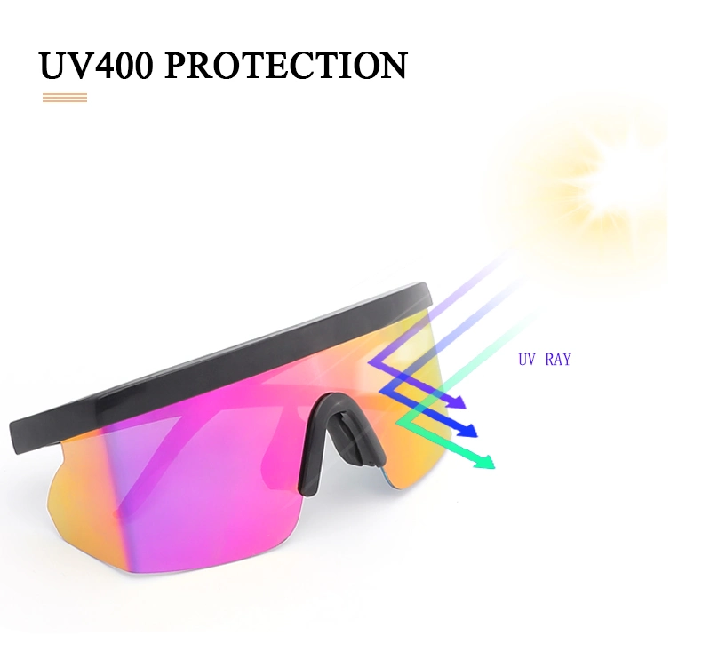 Plastic Flat Top Shield Safety Lightweight Sports Eyewear