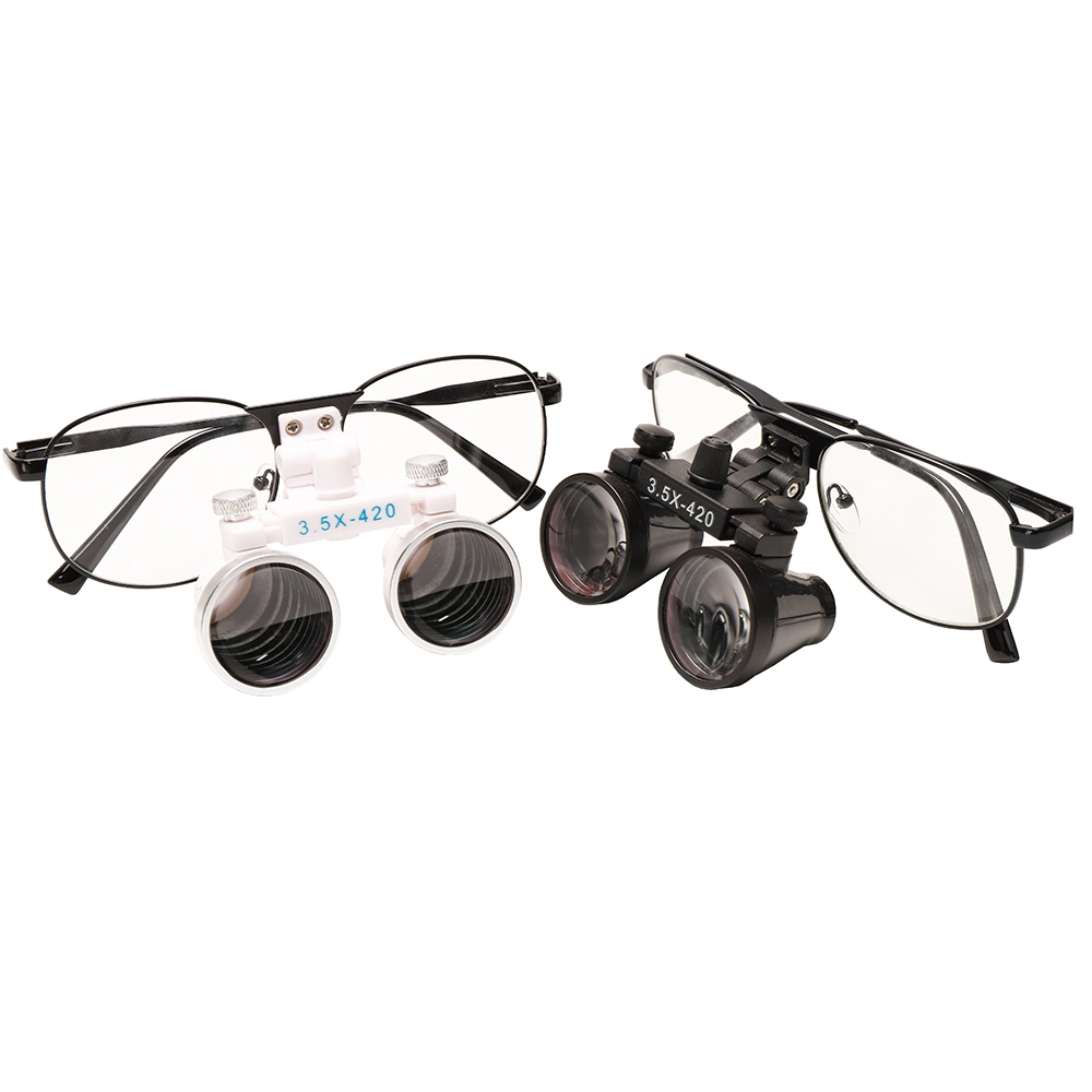 3.5X Metal Magnifier Loupes Dental Optical Loupes Magnifying Glass with Cloth Box