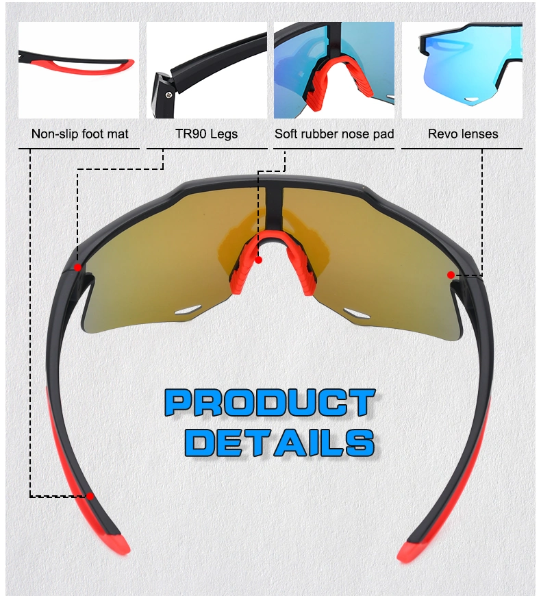 Factory Direct Sale Oversize Fishing Polarized Bicycle Glasses Men Anti UV Photochromic Cycling Running Sport Sunglasses Women