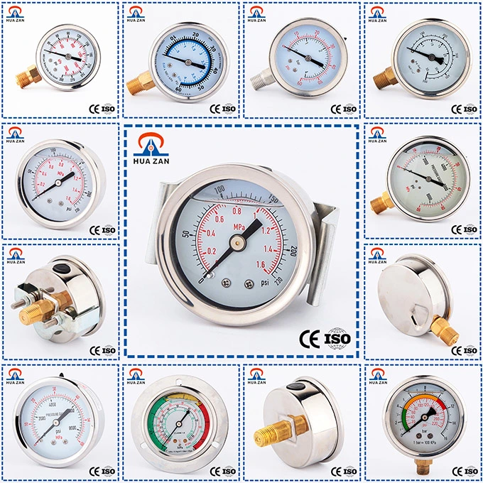 China Supplier Vacuum Bottom Manometer Pressure Gauge