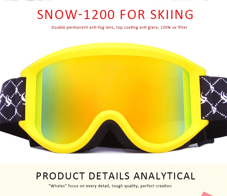 Cheap Classic Customized Exchangeable Anti Fog Snow Goggles Ski Glasses