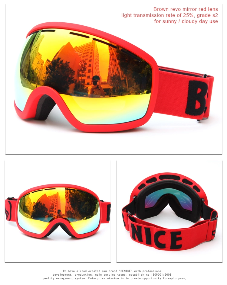 Big Frame Ski Goggles Full UV Protection Snow Sports Glasses