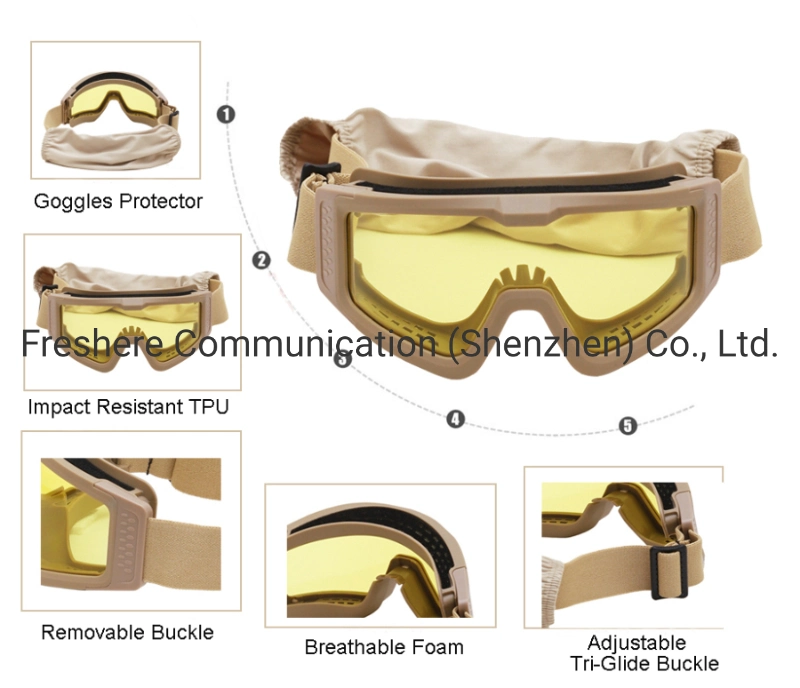 Tactical Shooting Goggles Impact Resistance Anti UV Paintball Goggles Safety Glasses Eyewear