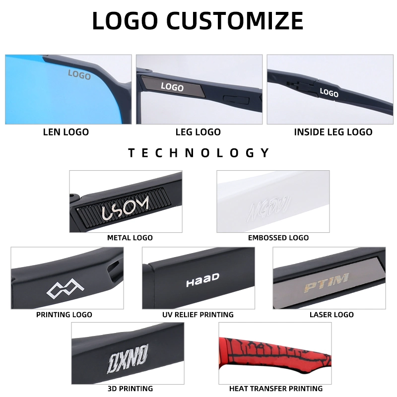 Customized Logo Sun Shades UV Protection Baseball and Golf Sport Sunglasses