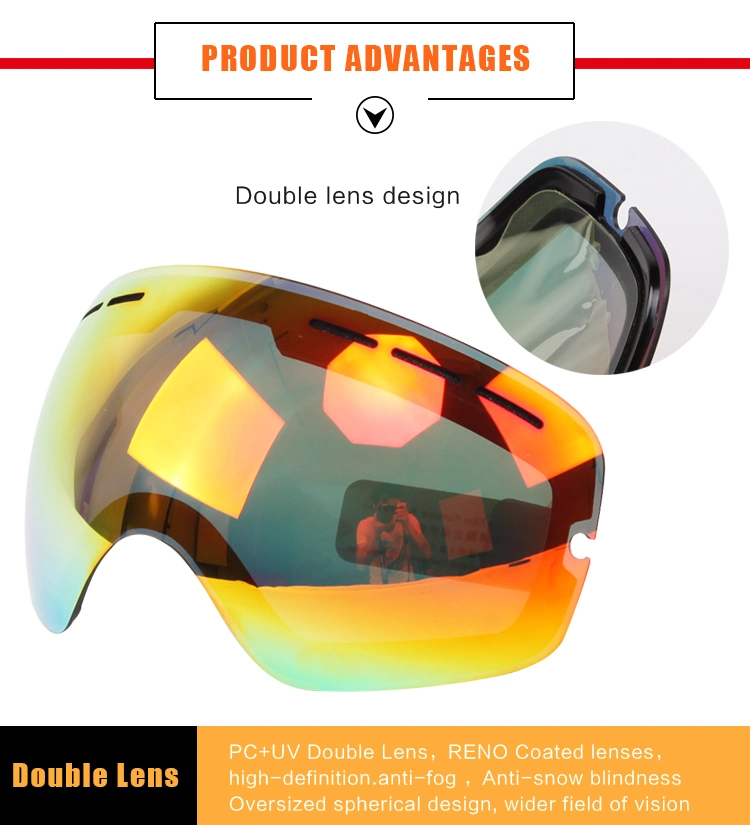 High Quality Revo Colorful Lenses Snow Goggles Ski Glasses
