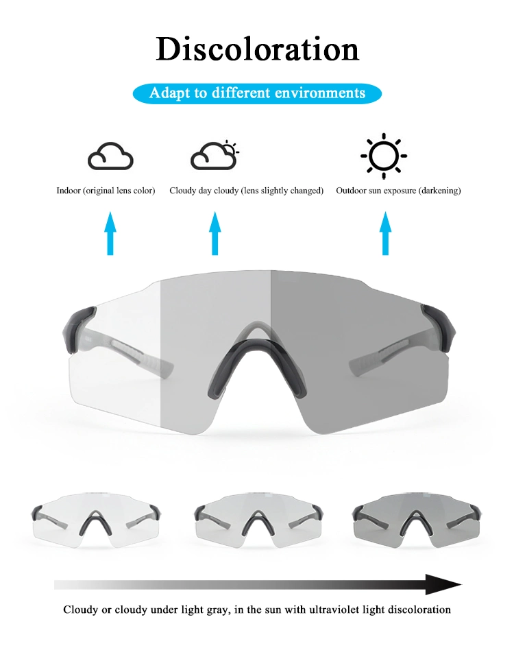 Designer Polarized MTB Glasses OEM Clear Photochromic Sports Sunglasses