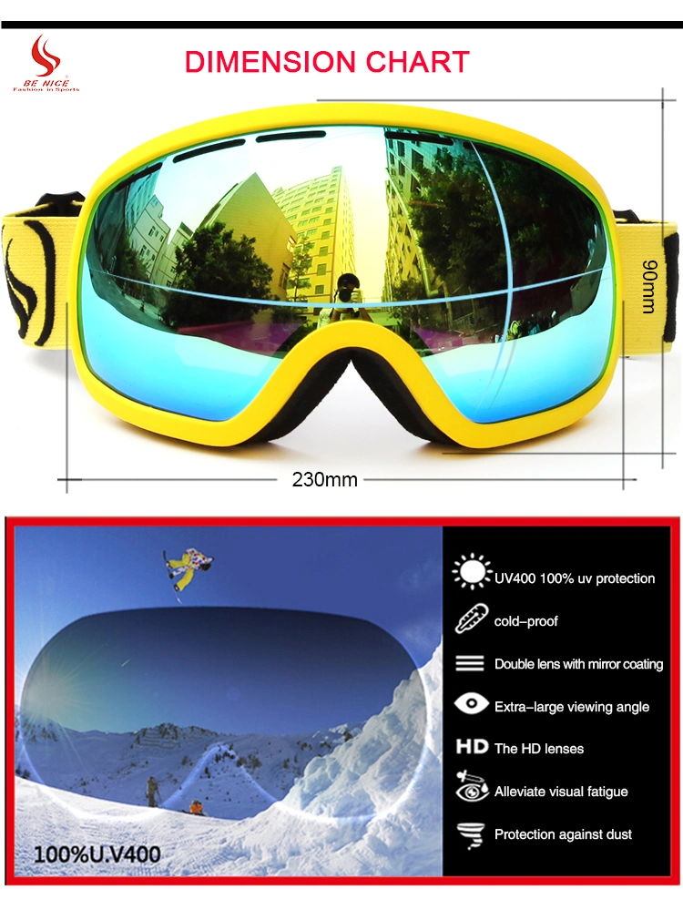 Big Frame Ski Goggles Full UV Protection Snow Sports Glasses