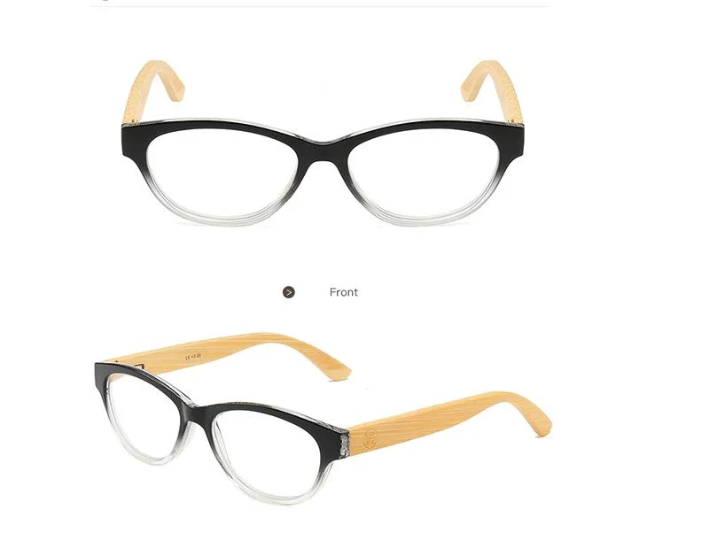 New Anti-Blue Light Reading Glasses Bamboo Portable Reading Glasses for Men and Women