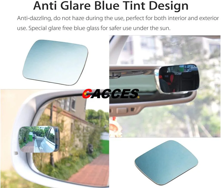 Blu-Ray Anti-Glare Convex Super HD Wide Angle Blind Mirror,2 Pack Blind Spot Mirrors for Car, Auto Blue Light Blind Glass,Auziliary Lens for Car Rearview Safety