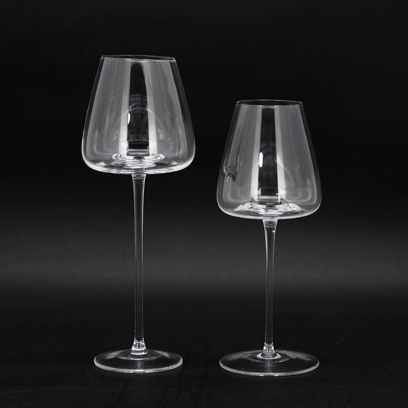 Unique Shape Blown Glass Long Stem High Quality Vision Style Wine Glass