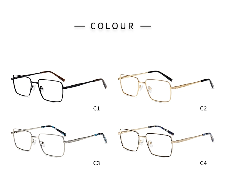 Wholesale Man Eyewear Optic Metal Eyeglass Glass Frame for Men