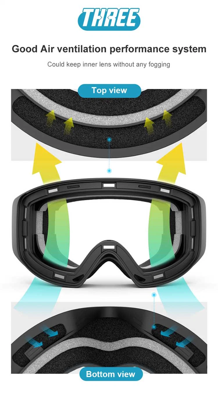 Best Custom Women&prime;s Snow Goggles with Replacement Lenses Hy197D