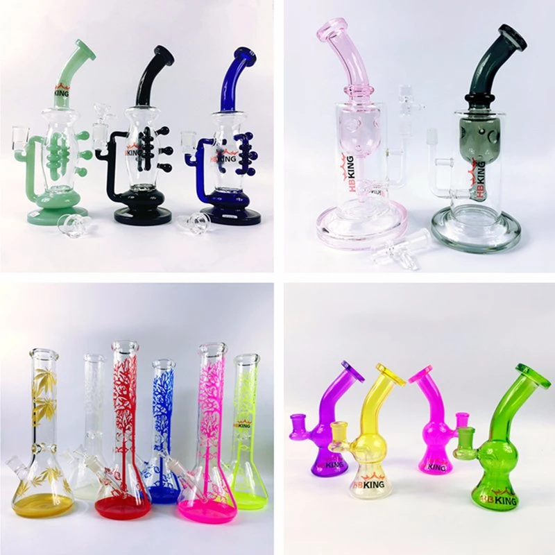 High Quality Recycler Tobacco Tall Color Bowl Glass Craft Ashtray Glass Smoking Pipes Heady Beaker Bubbler Handcrafted Glass Unique Oil Rigs Glass Water Pipe