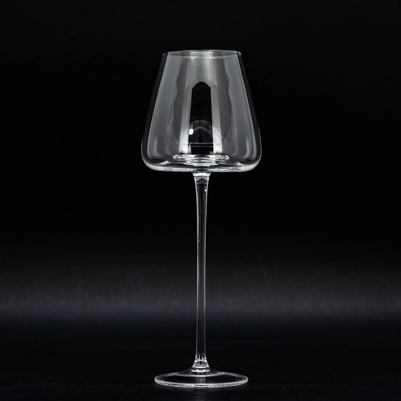 Unique Shape Blown Glass Long Stem High Quality Vision Style Wine Glass