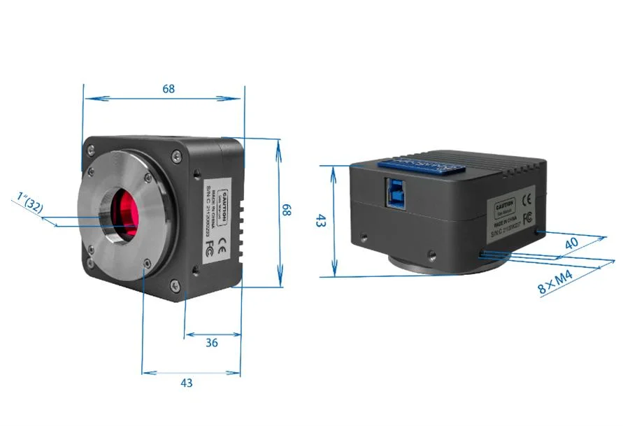 BestScope BUC5E-2000M 20MP 1&quot; USB3.0 CMOS High Resolution Monochrome Digital Camera