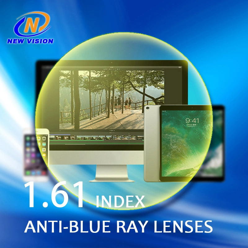 1.61 Aspheric Blue Block Lens Waterproof Anti-Dust Optical Lenses