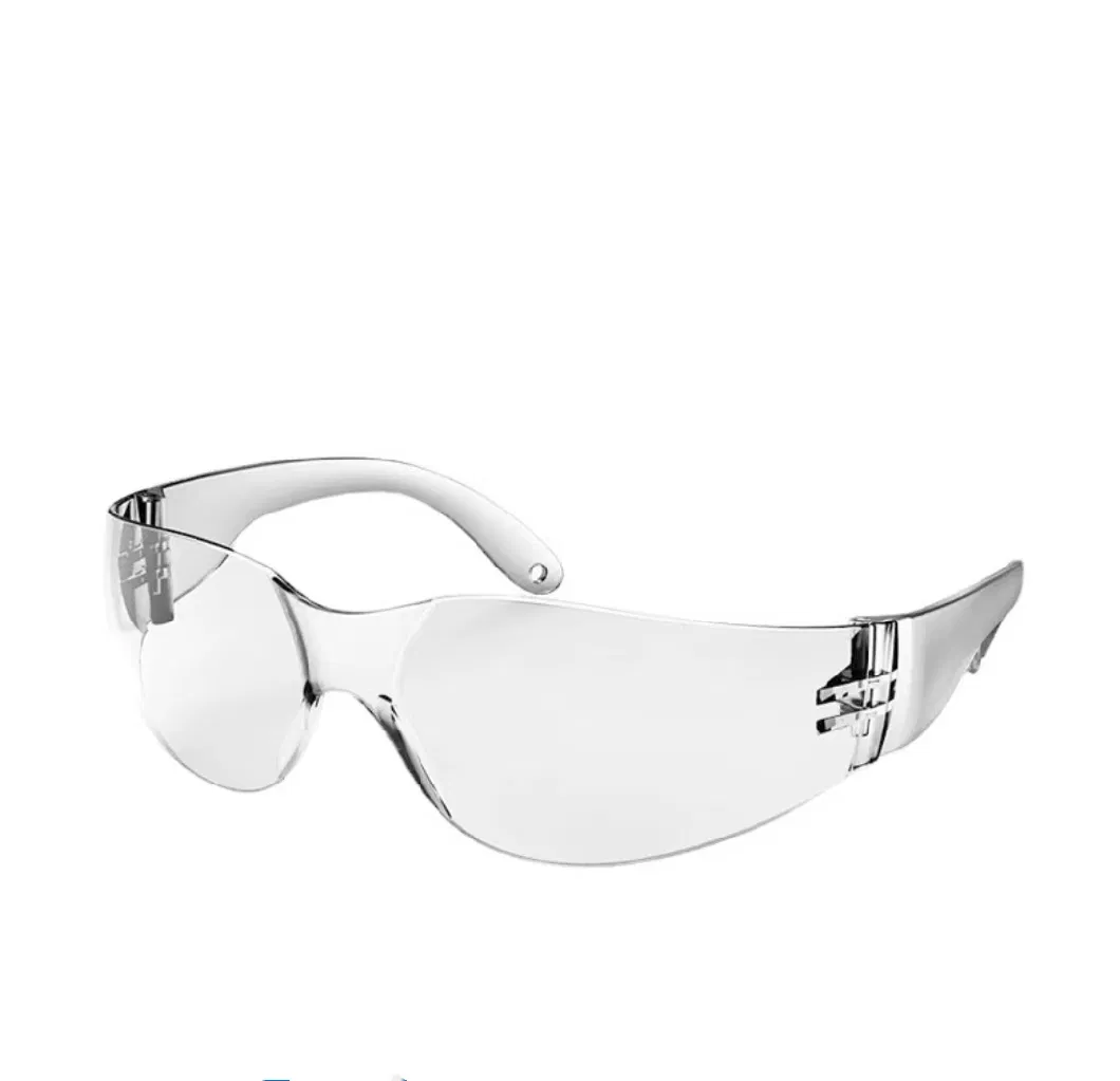 Armor Single Design PC Lens Clear Temple Length Safety Eye Glasses