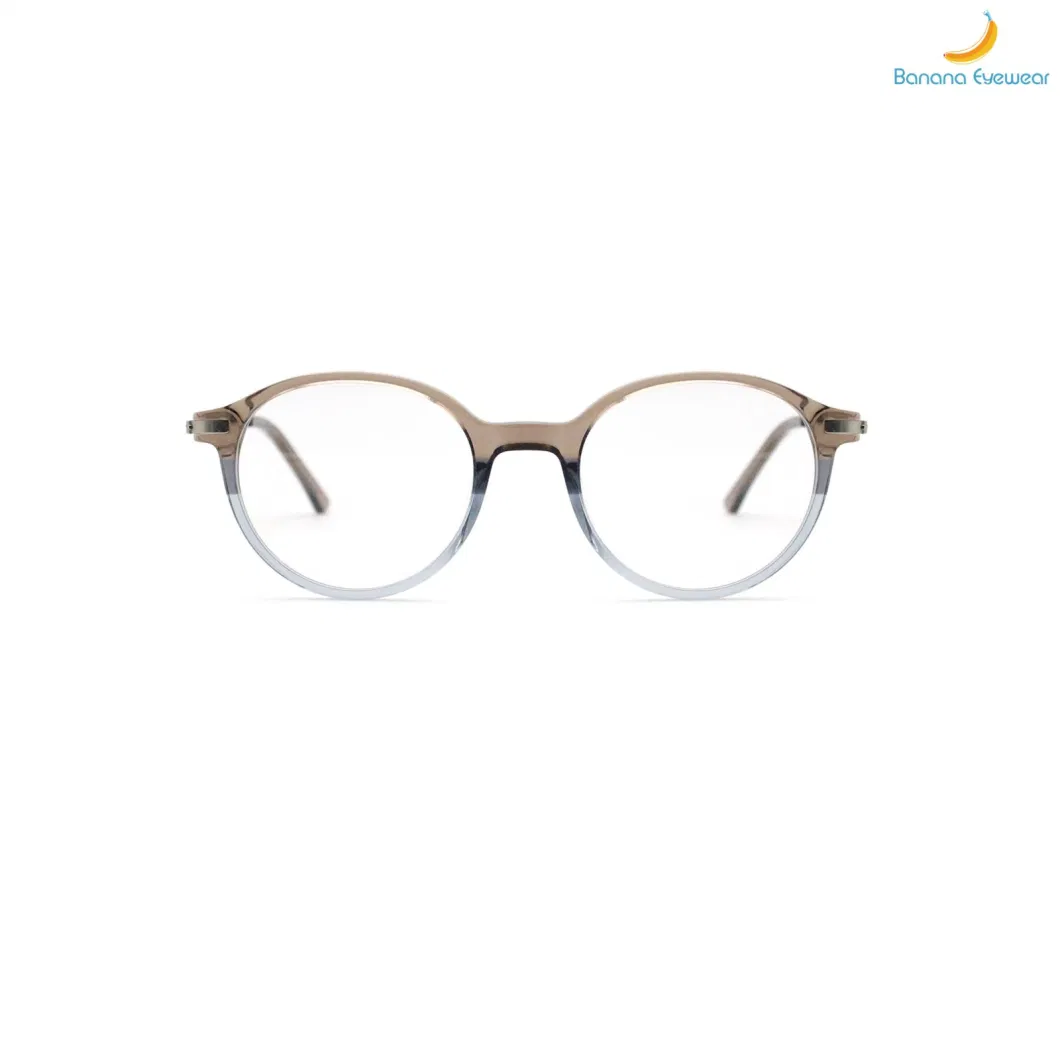 Anti-Blue Light New Glasses Ba19204 Product Popular Wholesale Fashion Graduated Acetate Optical Eyewear