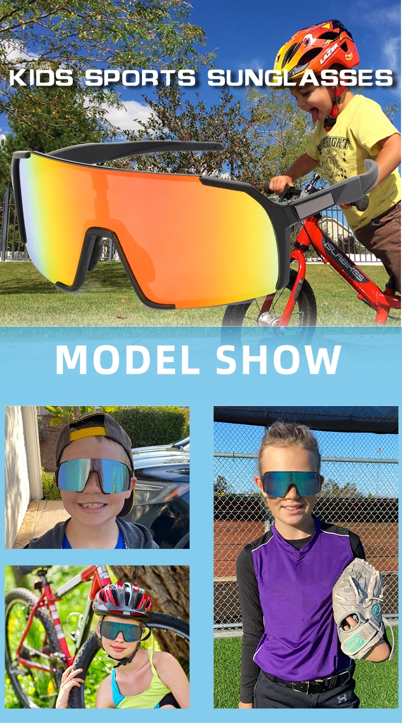 Hot Selling UV400 Kids Mountain Bike Glasses Outdoor Polarized Sport Sunglasses