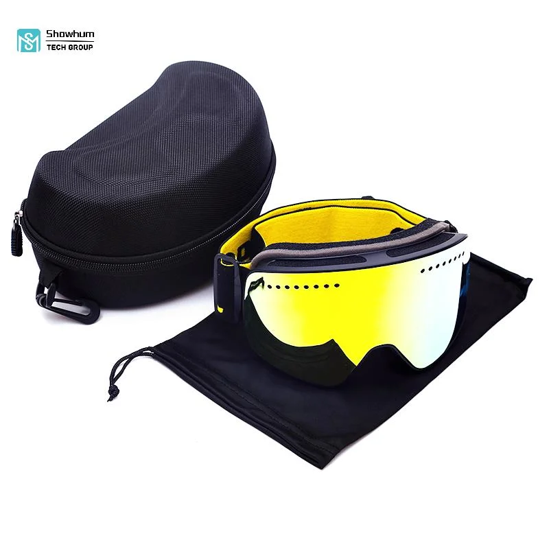 Best Mirrored Anti-Fog Custom Magnetic UV 400 Stylish Snow Skiing Goggles Double Layer Ski Glasses