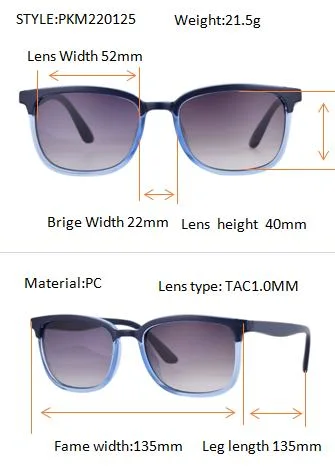 UV400 Protection Retro Classic Square Shape Gradient Color Polycarbonate Lens Fashion Designer Sunglasses