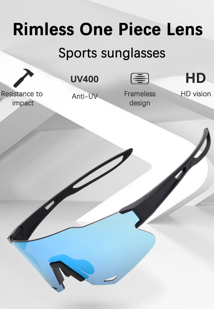 Men Women Frameless Road Roding Biking Glasses UV400 Running and Hiking Sport Sunglasses