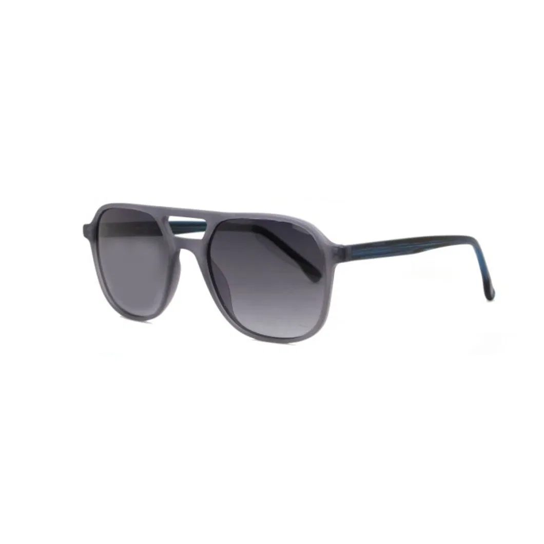 Casual Style Double Bridge for Unisex Classic Injection Acetate Polarized Sunglasses