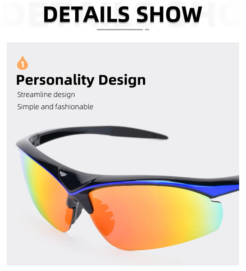 Factory OEM Unisex Custom Logo Outdoor Protective Sport Safety Eyewear Unisex Polarized Cycling Sunglasses Biking Glasses