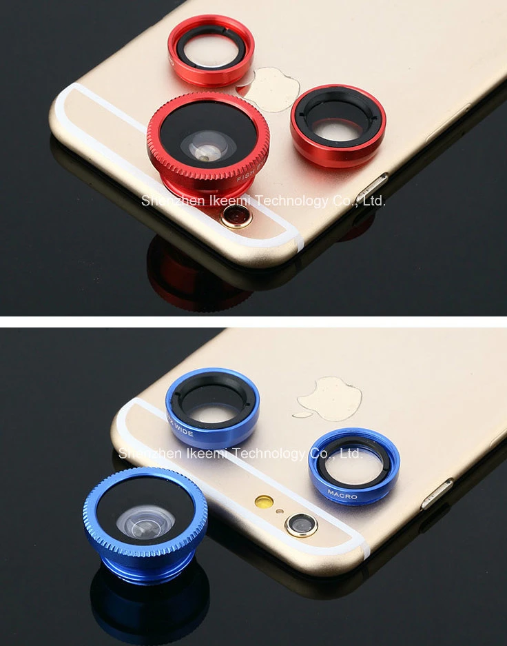 3 in 1 Lens Universal Clip Camera Lens Fish Eye, Wide Angle, Macro for iPhone 4/5/6/6 Plus