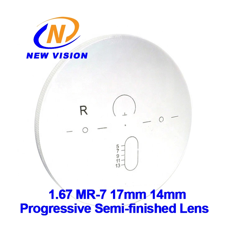 High Quality 1.67 Mr7 Progressif Semi Finished Optical Lens