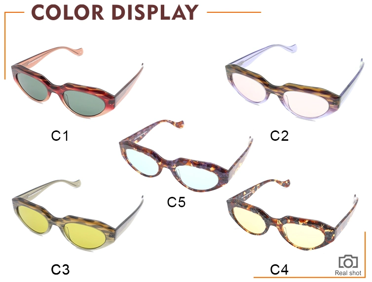 Hot Selling Classic Vintage Retro Women Luxury Shades UV400 2023 Acetate Sunglasses