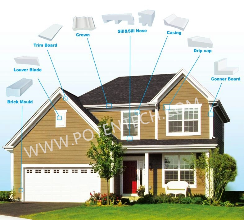 Waterproof PVC Foam Building Material PVC Brick Mould