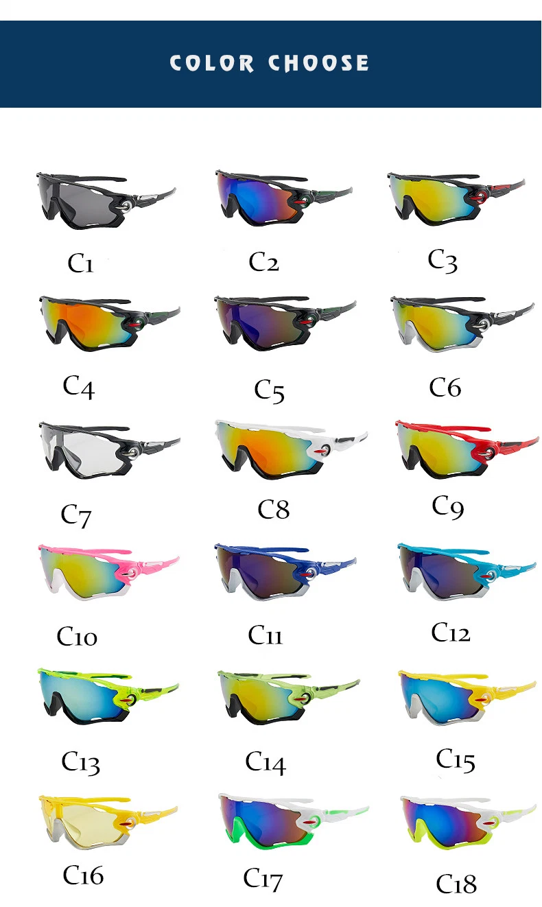 New UV400 PC Frame Mirrored Lenses Protection Cycling Sports Sunglasses for Unisex