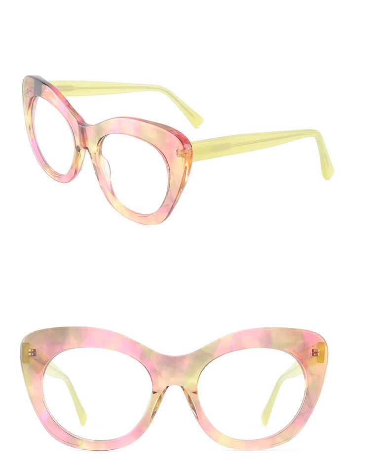 Hot Selling Luxury Cat Eye Handmade Acetate Optical Glasses Frame for Women
