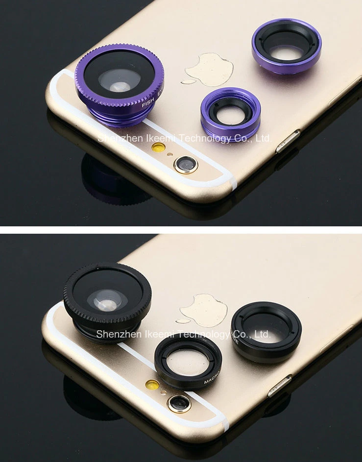 3 in 1 Lens Universal Clip Camera Lens Fish Eye, Wide Angle, Macro for iPhone 4/5/6/6 Plus
