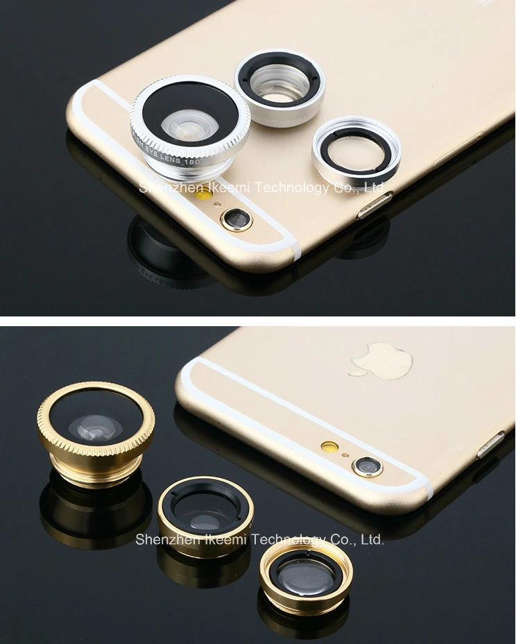 3 in 1 Lens Universal Clip Camera Lens Fish Eye, Wide Angle, Macro for iPhone 4/5/6/6 Plus