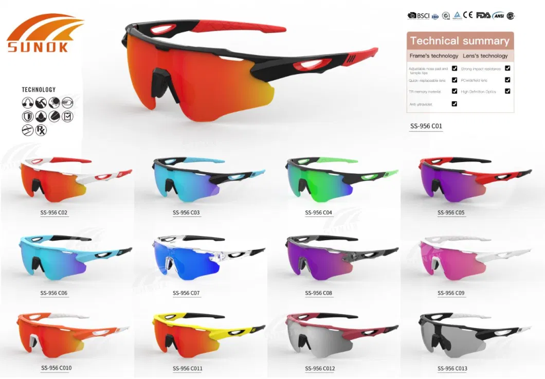 UV400 Bike Bicycle Cycling Sunglasses Eyewear Custom PC Lens Sports Eyewear Sunglasses