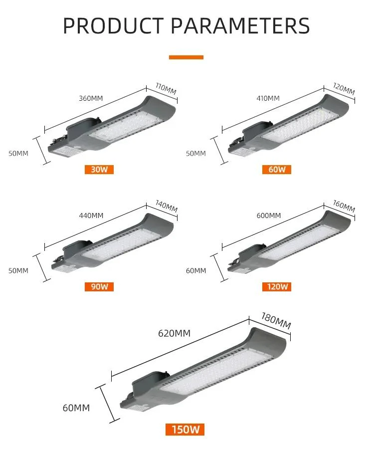 Factory Supply Street Lamp Lens Outdoor Aluminum 30W 50W 120W