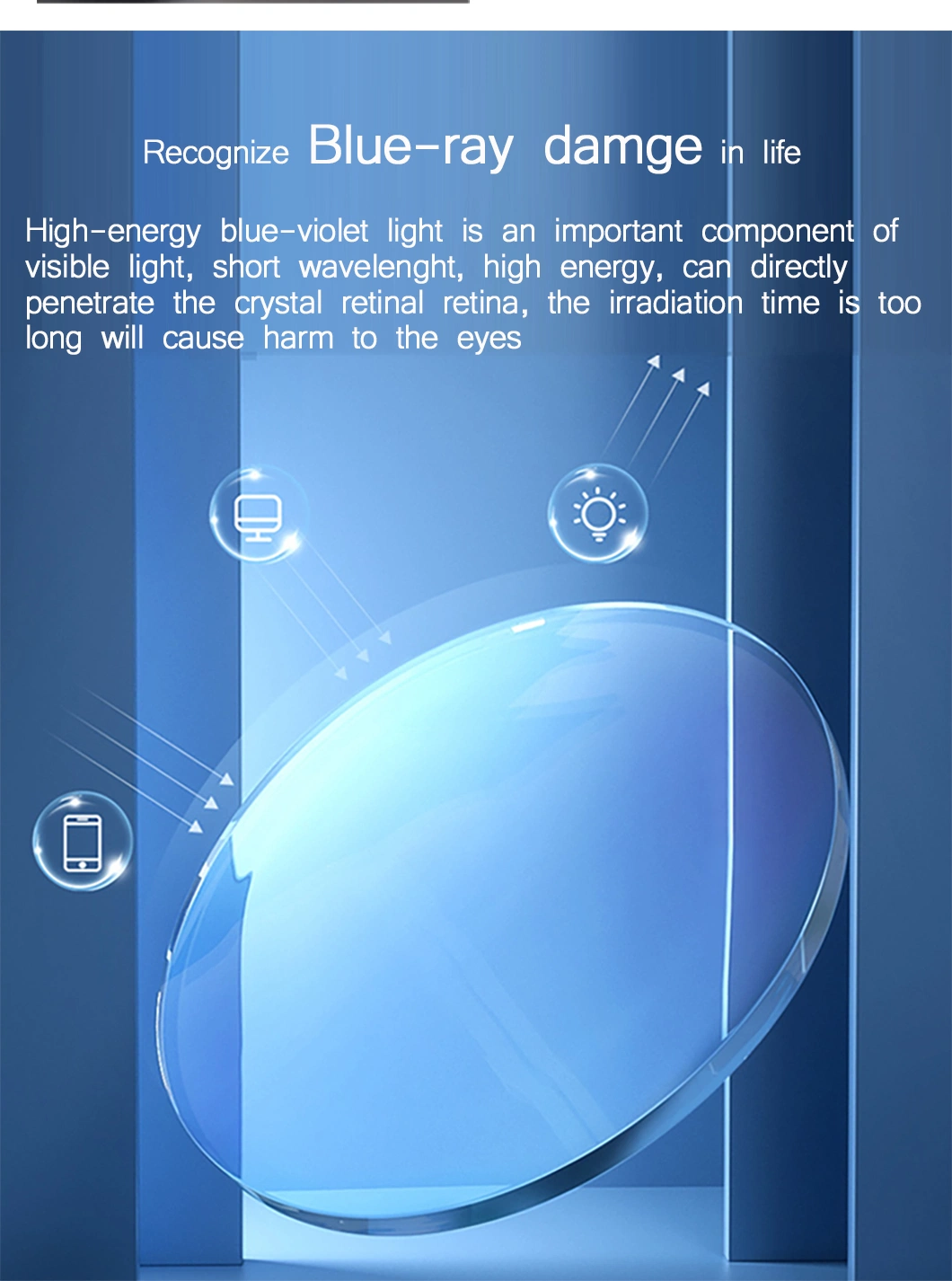 1.56 Asp Blue Block Hmc Optical Lens